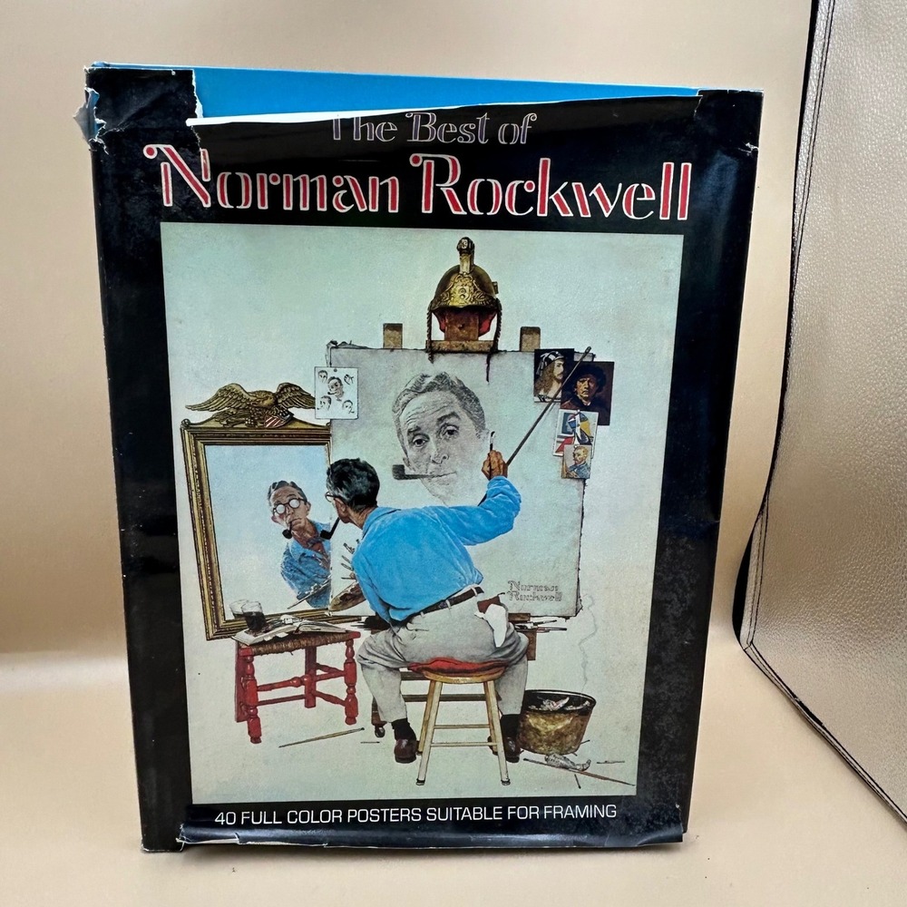 The Best of Norman Rockwell 1979 Bonanza Books Hardcover 40 Full Color Posters